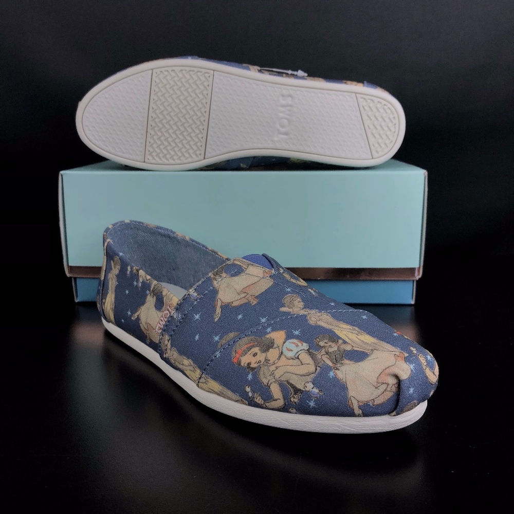 TOMS  Blue Snow White Alpargata Women's - Picture 2 of 5